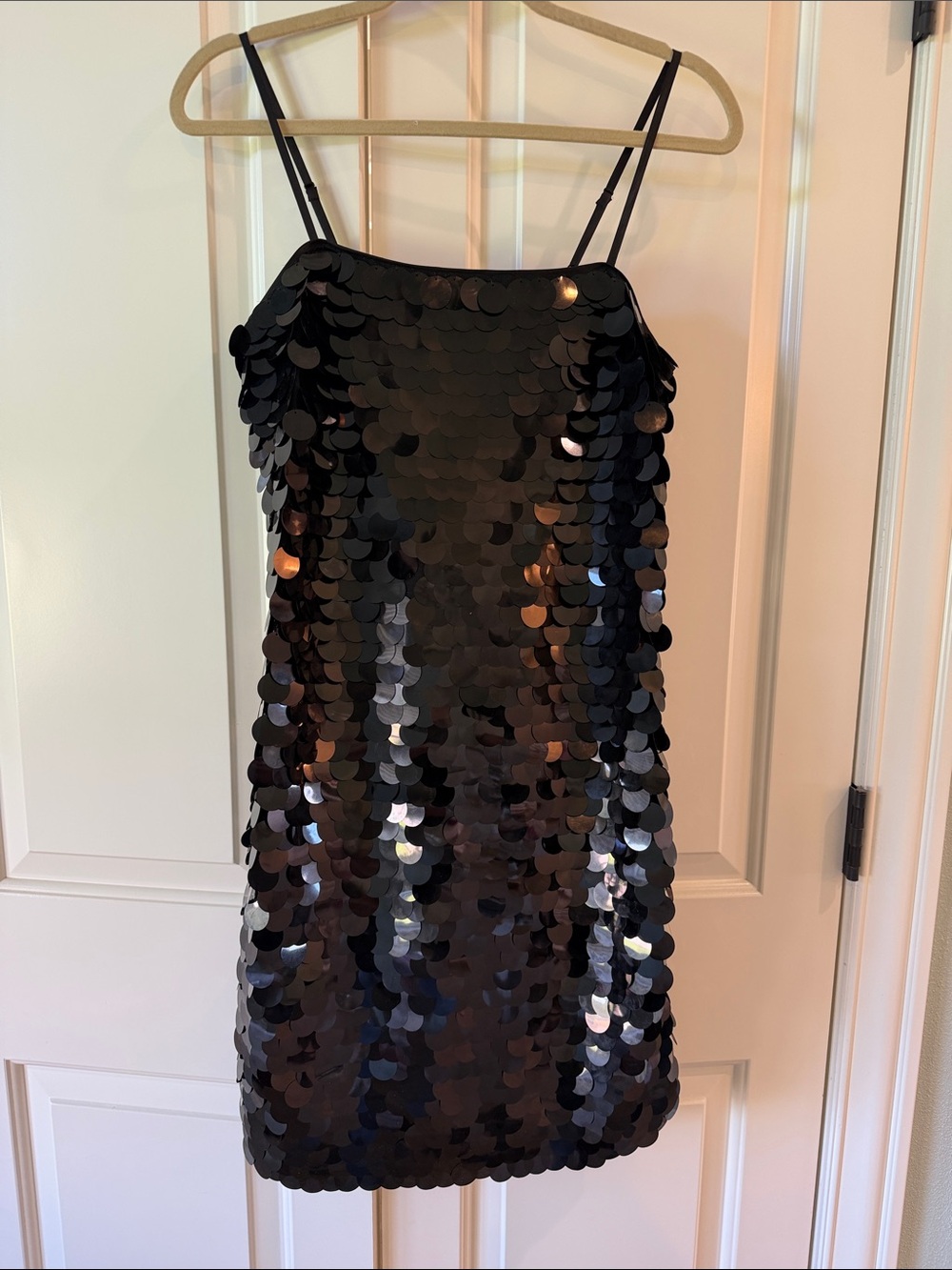 White House Black Market Black Sequin Mini Dress